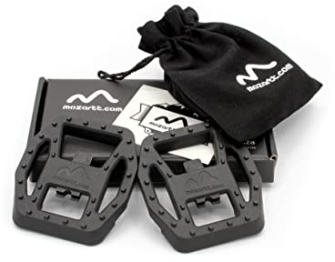 MOZARTT Klickpedale Pedal Plattform Adapter für flache Pedale | Premium Qualität | Clipless Pedal Adapter auf Flat Pedal für Shimano SPD und Look X-Track System | Keine Shuhplatten benotigt |