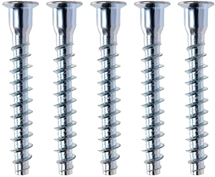 Create idea 100 STÜCKE M7x50mm Innensechskant Senkkopf Selbstschneidende Verbindungsschrauben Flachkopf Möbel Confirmat Schrauben Kohlenstoffstahl Verzinkt