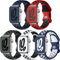 Dirrelo 5 Stück Sportarmband Kompatibel mit Apple Watch Armband 44mm 49mm 45mm 46mm 42mm, Weich Atmungsaktiv Silikonarmband für iWatch Series 10/9/8/Ultra/Ultra 2/7/SE/6/5/4/3/2/1, Dunkle Farbe B, L