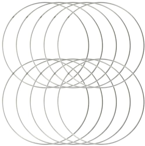 Operitacx 10 Stück 20 cm Metallringe Für Bastelzubehör Blumen-Makramee-Ringe Ideal Für Kreative Dekorationen Und Persönliche Handwerksprojekte