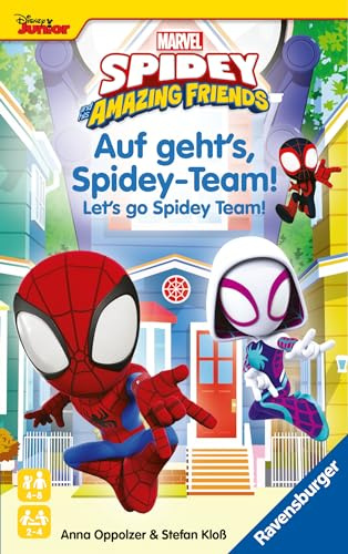 Ravensburger 22594 Spidey and his Amazing Friends - Auf geht's, Spidey-Team! - Mitbringspiel für 2-4 Spieler ab 4 Jahren