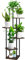 YOCOMEY 6-Tier Hölzern Blumenregal Pflanzenregal, Mehrstöckig Blumenständer Pflanzenständer Blumenbank Blumentreppe Pflanzentreppe Standregal für Innen Garten Balkon Deko(Schwarz Eiche)