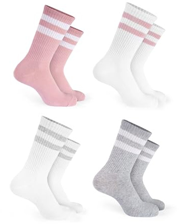 Basic Treasure Pack 4 Pares Calcetines Deportivos Niños Rosa 26-30