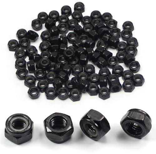 M6 Locknuts Nylon Inserted Hex Lock Nuts for Patio Furniture M6 Bolts