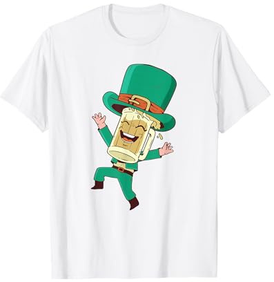 St Patrick's Day - Bicchiere da birra, motivo: folletto Maglietta