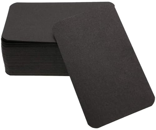 MIETONG 150 Pcs Blank Kraft Cards - 9 x 5.4cm Message Card Word Card Business Cards Gift Tags Paper Cards Doodle Hand-Drawn Note Cards for School, Home,Office Supply (Black)