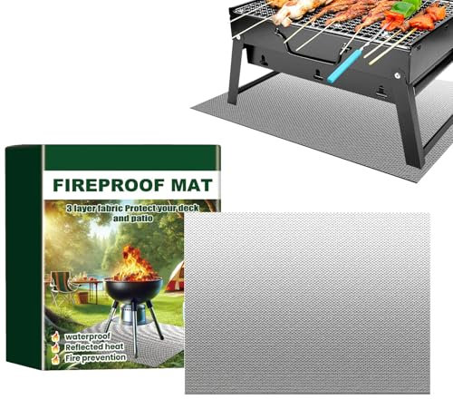 Matto Firanti - Macchio Fuoco, Protezione Di Tappeti Resistenti Ad Alta Temperatura | Protettore Del Focolare Del Protettore per Esterni per Esterno Protettore Del Ponte, Coperta Antincendio Po