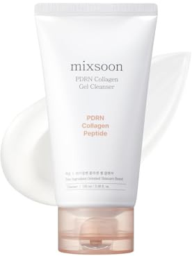 mixsoon PDRN Collagen Gel Cleanser 100ml | Plant-Based PDRN Face Wash with Collagen, Peptides, Low-pH Hydrating Face Wash,Cleanser for Refined Clarity & Vibrant Glow