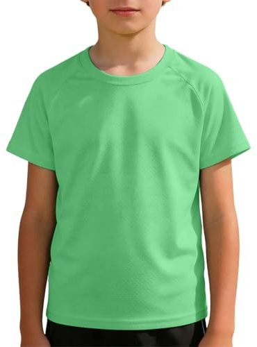 Uv Shirt Kinder, Schwimmshirt - Badebekleidung Junge Rashweste Laufen Strand Rashguard Uv-Schutz Badeshirt Wassersportarten Mit Druck Kinder-Schwimmoberteile Schutzkleidung Grün 130