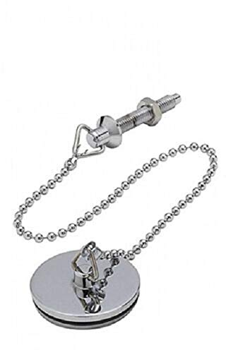 1 1/2 Inch Basin Chrome Plated Plug with Chain Stay