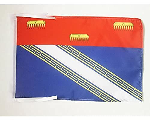 AZ FLAG - Drapeau Ardennes - 45x30 cm - Pavillon Département Français - Champagne-Ardenne 100% Polyester avec Deux Cordelettes - 20g