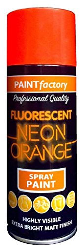 400ml All Purpose Neon Orange 1756PR Spray Can Household Car Van Bike Aerosol Paint (2 Pack)