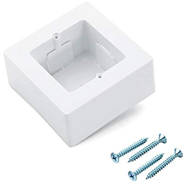 Universal Aufputz-Dose weiß - Aufputzgehäuse für Schalter Thermostate Netzwerkdosen - Aufputz-Gehäuse 1-fach 92x92mm - 42mm Tief | breiter Rahmen sehr universell