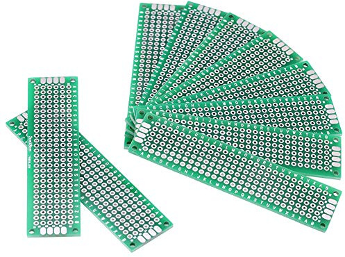 Circuito PCB universale da saldare fai-da-te 2 pezzi x 2 cm x 8 cm placcato in stagno