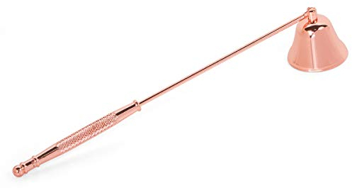 Harapu Candle Snuffer, Candlesnuffers Wick Snuffer Candle Accessory with Long Handle for Putting Out Extinguish Candle Wicks Flame Safely (Rose Gold)