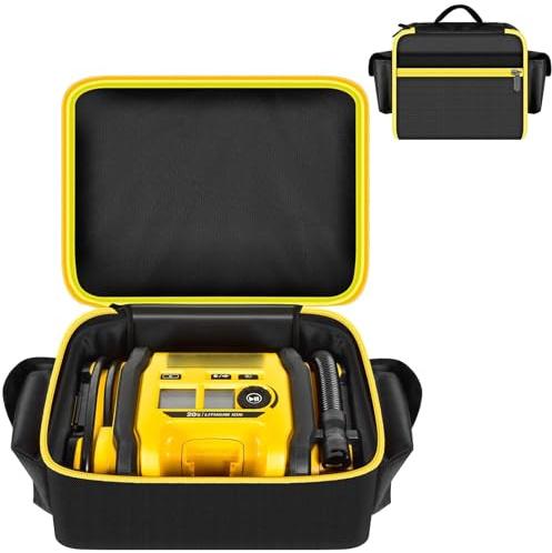 Tanmqin Air Compressor Bag Case Compatible with DEWALT 20V MAX Tire Inflator DCC020IB, Portable Storage Carrying Organizer for Air Pump,Battery Pack, Charger and Accessories (Bag Only)