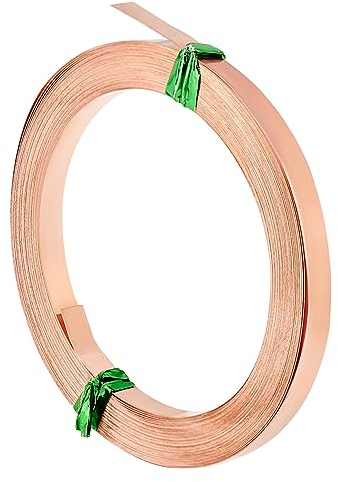 BENECREAT 6 m Flacher Kupferdraht, 5 mm Breiter Bastel-Kupfer-Schmuckdraht Flacher Einfassungsdraht Für Selbstgemachte Schmuckverpackung