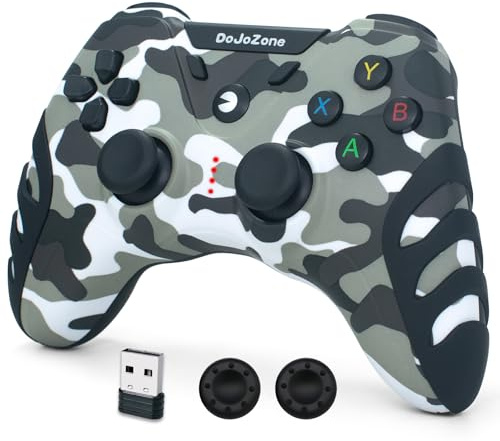 DoJoZone PC Controller Wireless, PS3 Controllers Gamepad PC mit Hall Effect Joysticks/Vibration, 2,4G Gaming Controller für Windows 11/10/8/7, PS3, Android TV/TV Box, Laptop, Steam, Raspberry Pi