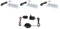 Homeface HARTFORD LED VC Glasbodenbeleuchtung 3er Set LED CLIPS Kaltweiss inkl. LED Netzteil 12V (3er Set - Kaltweiss 6500K)