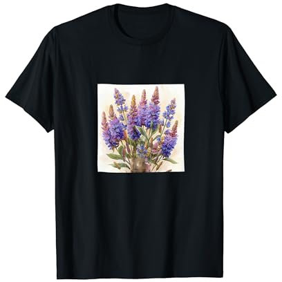 Anise Hyssop Bouquet Floral Pastel Colors Graphic T-Shirt