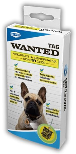Medaglietta Cane Personalizzata con QR Code - Targhetta Identificativa Fluorescente - Registrazione Online Gratuita - Ritrovamento Rapido e Sicuro - Complemento al Microchip
