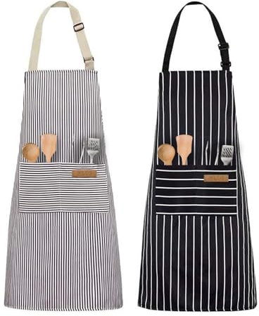 2 Pack KochschüRze Damenm, KinderschüRze MäDchen Jungen Mit 2 Tasche