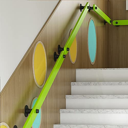 Scala regolabile in legno verde per bambini e disabili, design semplice retrò, facile da installare, ideale per l'uso all'asilo, sicura e sgabello