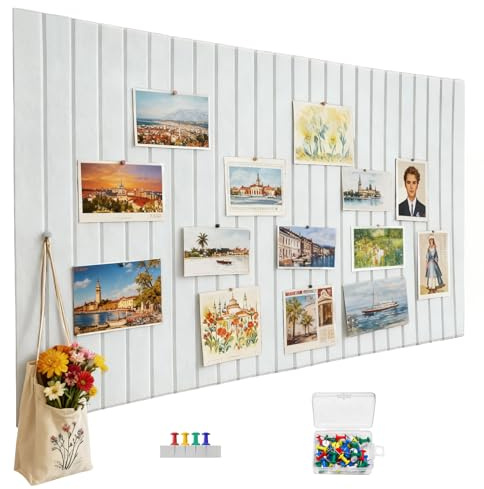 Stor filt anslagstavla, 40 x 60 cm dekorativ anslagstavla av filt, vikbar fototavla planeringstavla planeringstavla bulletinbräda väggdekoration för kontor, barnrum och hem, grå