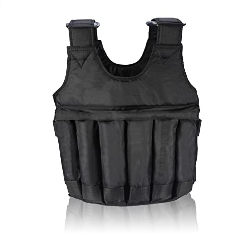 CCYLEZ Ejercicio Entrenamiento Fitness 50 KG Carga Máxima Entrenamiento Ajustable Chaleco de Peso Vacío