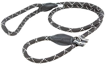 Julius-K9 Guinzaglio IDC Retriever con Collare, 12 mm x 1,2 m, Nero Fluorescente
