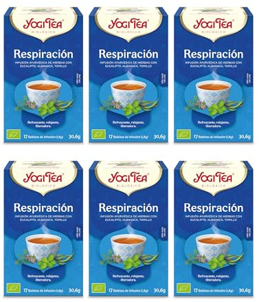 Yogi Tea Respiración - Paquete de 6 x 17 Sobres - Total: 102 Sobres
