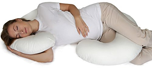 Supportiback Cuscino di Maternità a Forma di C Terapeutico | Cuscino per gravidanza per l’intero corpo con federa lavabile