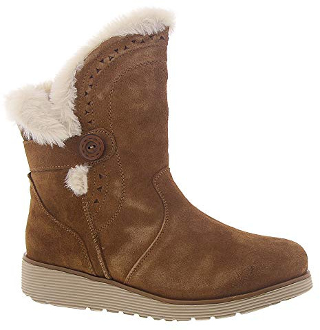 Skechers Keepsakes Wedge Cozy Peak, Botines Mujer, Tan, 40 EU
