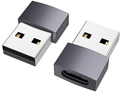 Nonda Adaptador USB C a USB (2 Pack), Hembra a Macho, Convertidor Tipo C a A para iPhone 12 13 14 Pro MAX, iPad Air 6, Samsung Galaxy S20/S21 Plus Note 10 S10+ Ultra