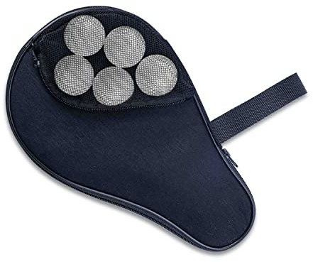 VISEMAN Bordtennis racketskydd, pingisong paddelfodral, bärbar vattentät bordtennis fladdermusväska för att rymma 2 paddlar 5 bollar