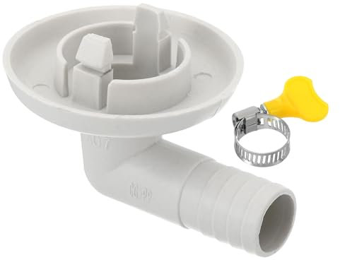 PATIKIL 27mm Connecteur de Tuyau de Vidange de Climatiseur, 1 Pcs Connecteur de Vidange Universel avec Cerceau de Serrage pour Robinet D'Unité Ac à Fenêtre Mini-Fendue, Modèle Blanc 9