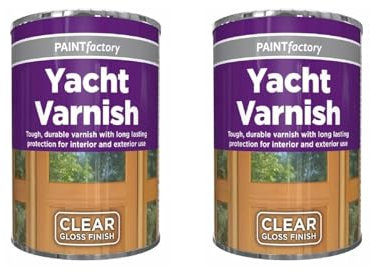 PEBBLE HUG Yacht Varnish Clear Gloss Finish Paint, Long-Lasting Protection, Quick Drying, Ideal for Wood, Metal, Plaster, Perfect for Interior & Exterior Use, 300ml, (2 Pcs)