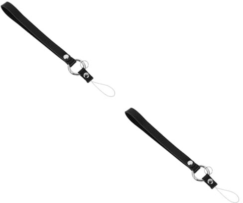 Uonlytech 2pièces Dragonne De Poignet Pratique Pour Téléphone Caméra Et Accessoires Noir