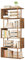 GERYMU Bücherregal, Mit 6 Ebenen, Standregal, Büroregal, Freistehend, Dekoregal Regal Aufbewahrungsregal S-Form Für Wohnzimmer, Schlafzimmer, Büro Vintagebraun Bookshelf 70x30x157 cm