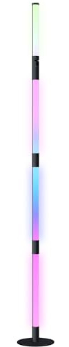 HOMCOM LED-Stehlampe Wohnzimmer Stehleuchte mit Fernbedienung, App-Steuerung, dimmbar Standleuchte mit Timer, Musik-Synchronisation, Standlampe mit Szenenmodi, für Schlafzimmer, Dunkelgrau