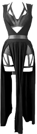 Générique Ensemble De Lingerie en Dentelle Robe Sexy pour Femmes Lingerie Coussin Poitrine Soutien-Gorge Bandeau vêtements Nuit Chemises Nuit Sexy Lingerie Sexy Coquine Cuir (Black M)