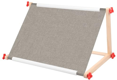 Telaio da ricamo rettangolare in legno, rettangolo regolabile, senza sbavature, liscio e leggero, ideale per ricami, opere d'arte, strumenti fai da te (M, colore protocollo)
