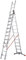 Hailo ProfiLOT, 3-teilige Alu-Kombileiter, 3x12 Sprossen, LOT-System, Transportsicherung, bis 150 kg, made in Germany, 9312-101
