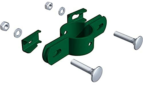 Alberts 563400 Doppelschelle | grün | für Pfosten-Ø 34 mm