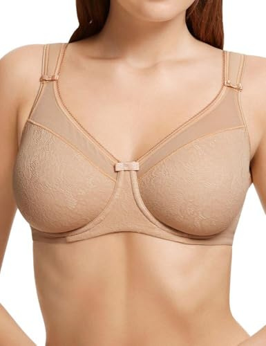 Berlei Beauty Lace Underwired Smoothing Bra Beige 42DD