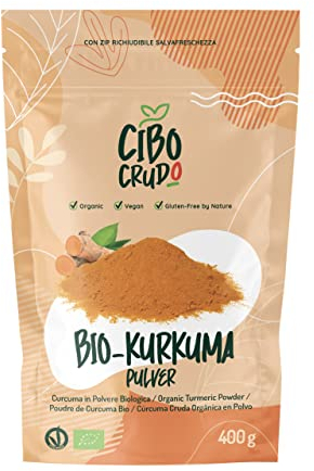 Kurkuma Pulver Bio - Premium Qualität - 400g. Frisch Bio Kurkuma Pulver ist Perfekt für Smoothies und Goldene Milch/Latte. Bio Curcuma Pulver Wurzel für Gewürz. Turmeric Powder. Kurkuma Gewürz.