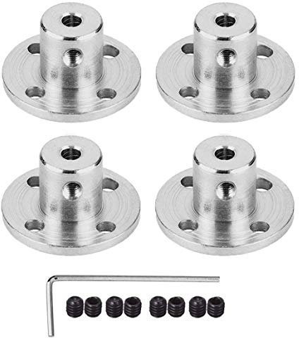 4Pcs Flange Coupling Connector, Rigid Guide Model Coupler Accessory, Shaft Axis Fittings for DIY RC Model Motors (3mm)