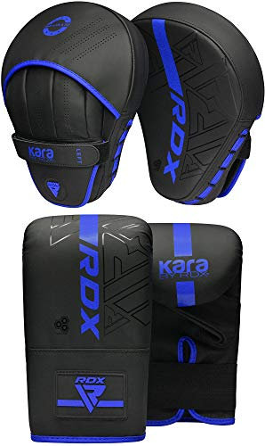 RDX Pratzen und Boxhandschuhe Set, Kampfsport Handpratzen Boxsack Handschuhe, Kickboxen Muay Thai Boxpratzen Mitts, MMA Training Boxen Pads, Sparring Punchinghandschuhe Boxpads (MEHRWEG)