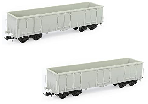 Evemodel 2 Set Spur H0 1:87 Hochbordwagen Modell Eisenbahn Güterwagen Waggon Unbemahlte Klebstoff Blank unlackiert unmontiert