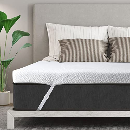3 Inch Gel Memory Foam Mattress Topper California King Size High Density Cooling Pad Pressure Relief Bed Topper (with Removable & Washable Bamboo Cover)